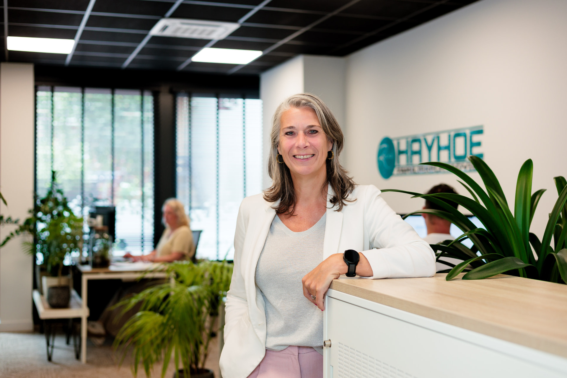 Rachel Hayhoe in het kantoor van Hayhoe Familierechtadvies